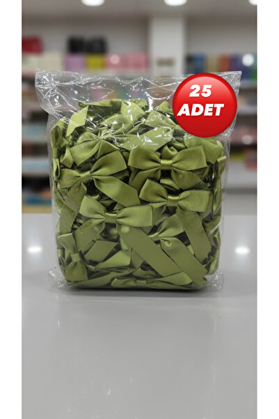 SERENA BD Yeşil kurdele hazır fiyonk saten kırdele yılbaşı çok amaçlı