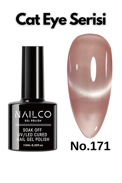 Naıl Co Uv Led Kalıcı Oje 7.5 ml Kedi Gözü Cat Eye Magnetik Seri Nailco 171