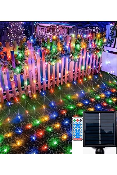 Miro Power Plasă de lumini solare de Crăciun colorată 3 x 2 m, baterie litiu