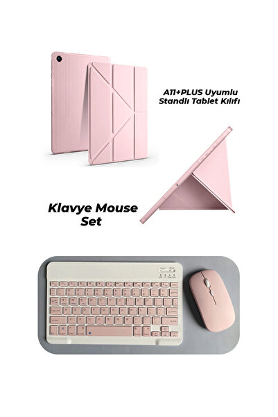 EHZ TEKNOLOJİ Galaxy A11+Plus Compatible Tablet Case with Stand + Keyboard Mouse Set