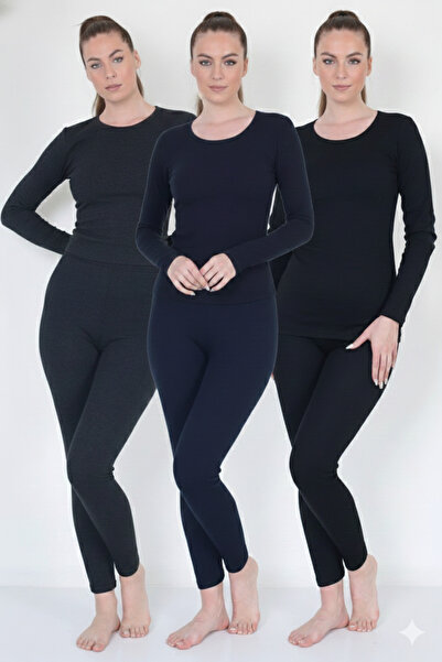 don-x |   3 bucăți 3 culori de iarnă termică pentru femei, partea de jos și d...