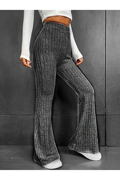 Wildco Antracit Camisole Fabric magas derekú Lycra kiszélesedő nadrág