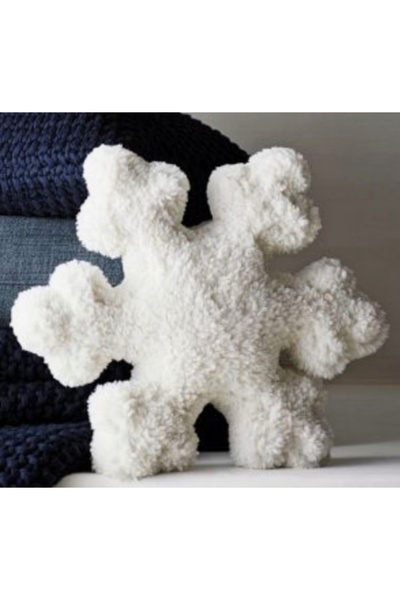 zabonti home Yılbaşı konsepti Kar Tanesi Yastık,kırlent Dekoratif Noel Yastık