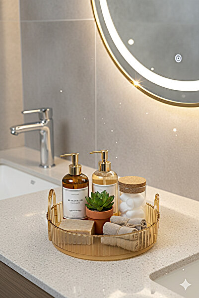 UNIQUE ME Amber Yellow Makeup Organizer - Cosmetic and Jewelry Organizer, for Kitchen and Bathroom