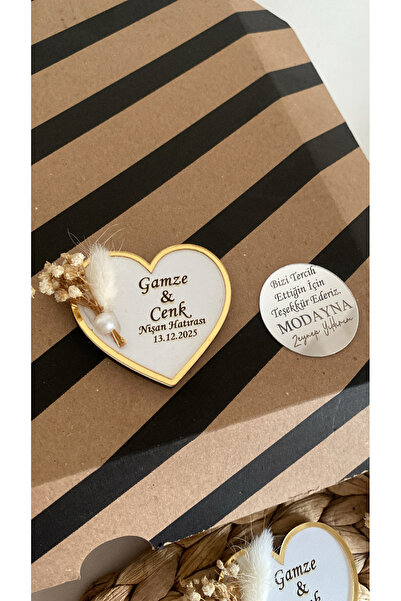 Modayna Nikah - Nişan- Düğün - Söz Kalp Magnet 20 Adet