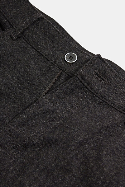 W Collection Brown Pipe Leg Wool Polyamide Sports Pants