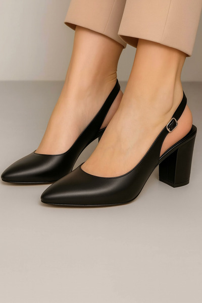 Venardi حذاء نسائي بكعب كلاسيكي أسود