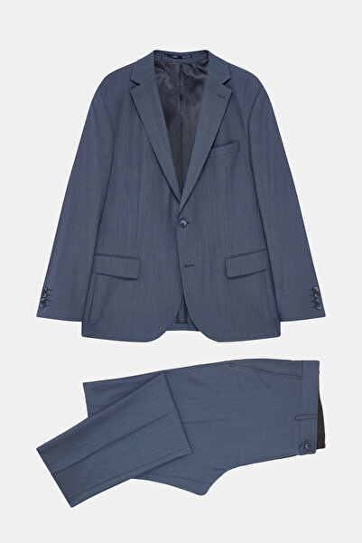 W Collection Dark Blue Buttoned Suit