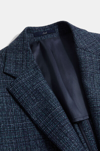 W Collection Petroleum Buttoned Wool Jacket