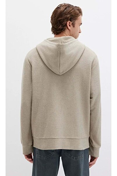 Mavi 0S10520 Jacket Hooded Zippered Men's Sweatshirt Beige