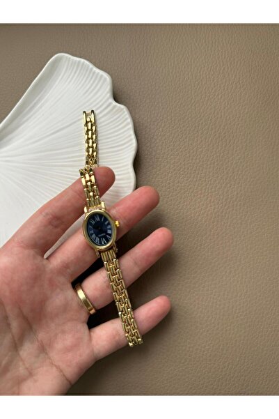 rubsey ساعة يد نسائية كلاسيكية بتصميم دائري صغير وسلسلة خرز بسيطة