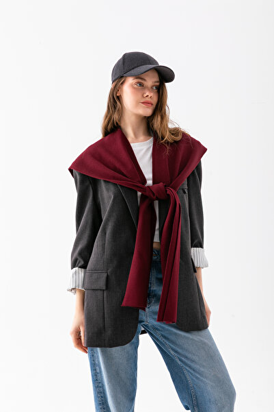 Wega Moda Eșarfă cu patchwork pătrat - Tricotaj sport din material subțire Eșarfă pentru umăr | Şal Boho unisex - eșarfă