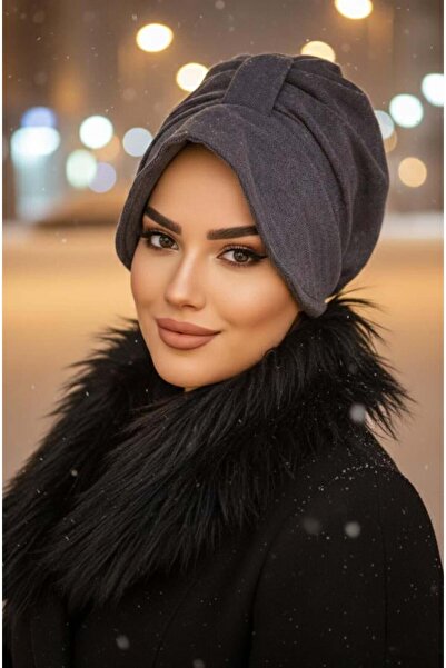 Aişe tesettür قبعة بونيه مدخنة متعرجة