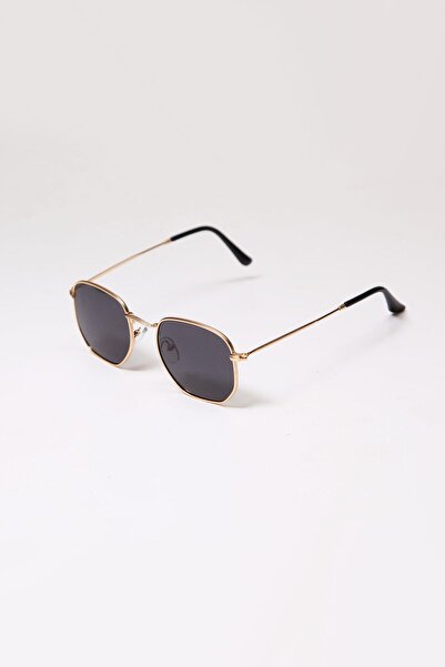 Kapin Hexagon Sunglasses - Black Glass