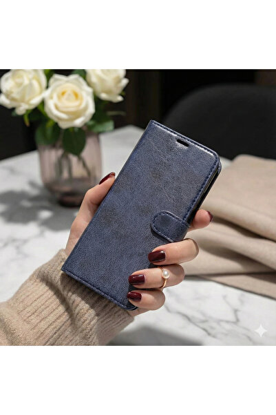 Hatreds Xiaomi Redmi 13 4G Uyumlu Kapaklı Ve Cüzdanlı Deri Kılıf - Lacivert