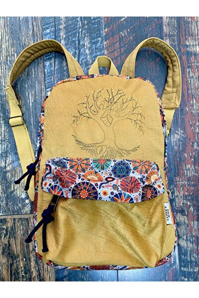 street&bagdnz حقيبة ظهر مطرزة بنمط عرقي أصيل من Life Tree، حقيبة مقاومة للماء...