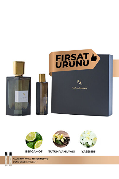 Maa Althahab Dangerous Unisex Parfüm Hediye Seti 75ml + 15ml
