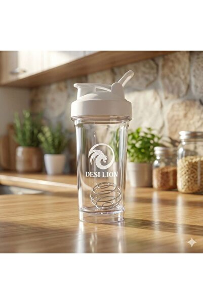 DESI LION Protein Shaker Bottle with Blender Ball – Leakproof Smoothie & Gym Supplement Mixer Cup
