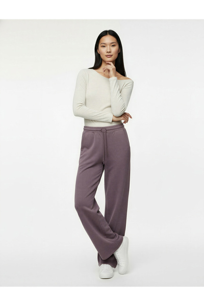 Koton Φούτερ με φαρδύ πόδι με λεπτομέρεια τσέπης και κορδόνια στη μέση