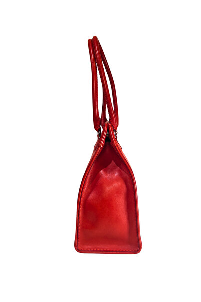 GÖN Women's Handmade Leather Snap Closure Logo Detailed Hand and Shoulder Bag Armo