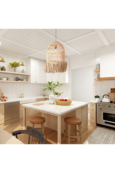 Mylamp Rattan Meğri Avize 40x65 cm