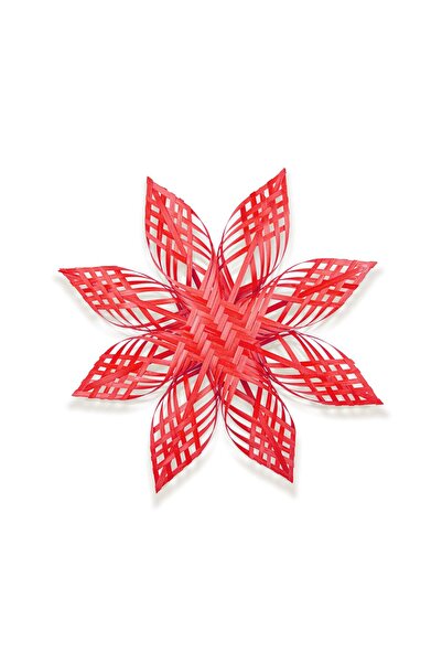 Mylamp Натуральний бамбук червоного кольору у формі зірки - новорічна прикрас...