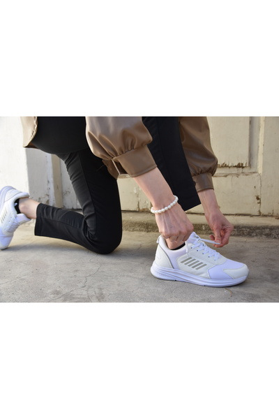 M.P. 231 1106 Comfolite Зручна внутрішня підошва Легкі шнуровані унісекс спортивні кросівки БІЛИЙ