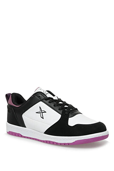 Kinetix JONES PU W 3PR Pantofi de damă cu talpă termo-antiderapantă, cu șireturi, ALB NEGRU