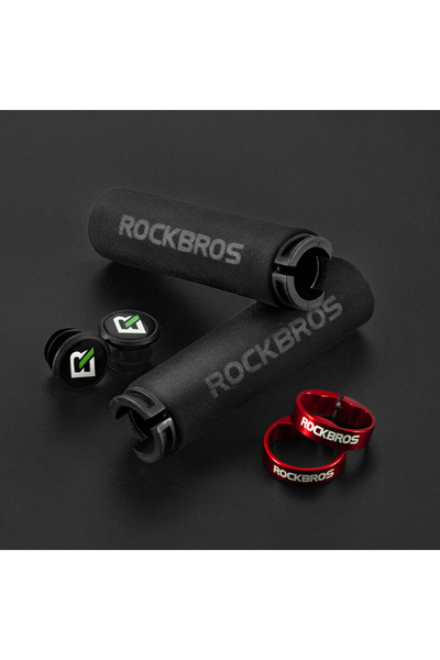 Choice مقابض ركوب الدراجات BT1001BKRD ROCKBROS المضادة للانزلاق والصدمات المص...