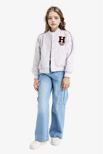 DeFacto Bomberjacke mit College-Kragen und Rückendruck für Mädchen F3262A825AU