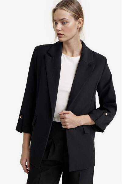 DeFacto Regular Fit Blazer mit Revers Basic Einfarbig C3215AX24AU