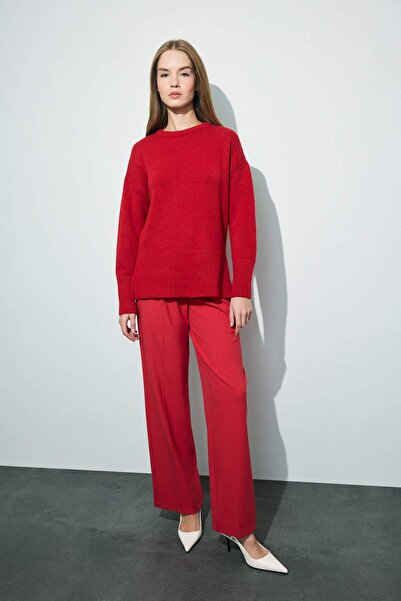 DeFacto Übergroßer Strickpullover mit weitem Schnitt und Rundhalsausschnitt F5419AX25WN