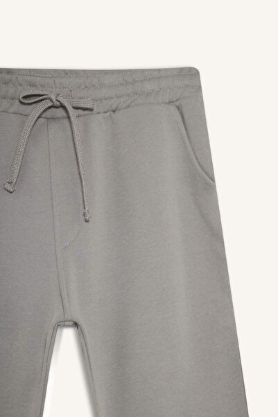 DeFacto Regular Fit Παντελόνι με κορδόνια μέσης με τσέπες ίσιο παχύ παντελόνι D7836AX25AU