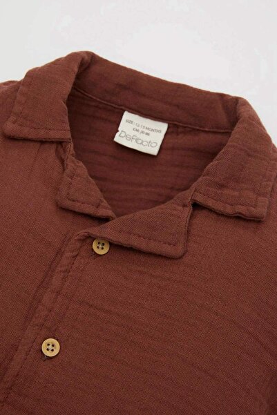 DeFacto Baby Boy 2 Piece Set Muslin Short Sleeve Shirt Shorts C3438A524Sm