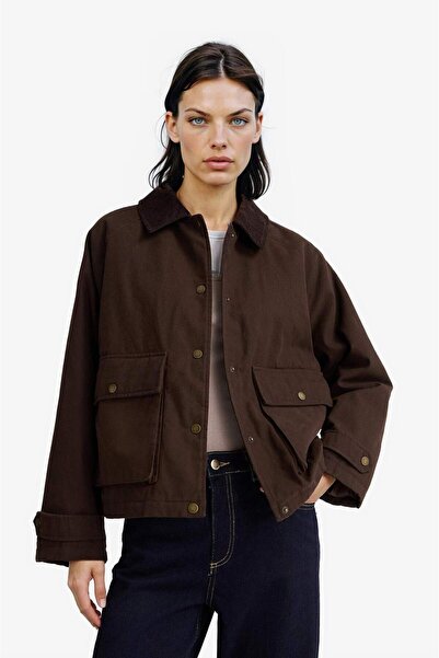 DeFacto Regular Fit Polo-Yaka Baumwollmantel F0037AX25AU