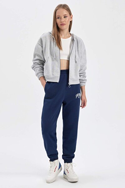 DeFacto Coool Basic ίσιο εμπριμέ με ελαστικό πόδι μέσης με τσέπες Jogger Sweatpants Z7072AZ23WN