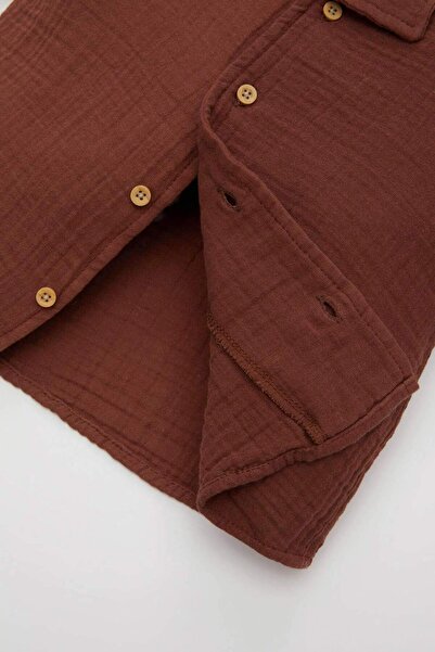 DeFacto Baby Boy 2 Piece Set Muslin Short Sleeve Shirt Shorts C3438A524Sm