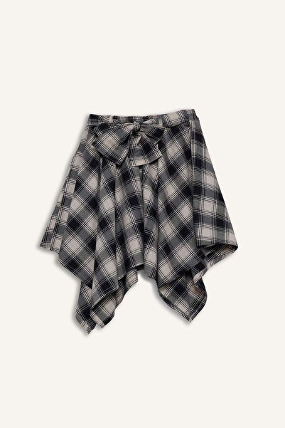 DeFacto Girl's Asymmetrical Checkered Skirt G1897A825Au