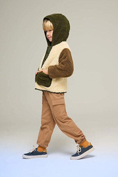 DeFacto Chlapecký plyšový kardigan s kapucí F7586A525WN