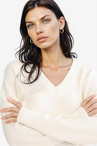 DeFacto Oversize Wide Fit V-Neck Knitwear Sweater G2957Ax25Au