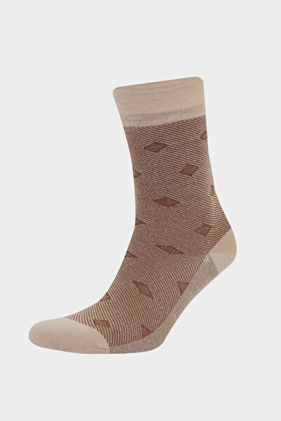 DeFacto Men's Seamless 2-Piece Mercerized Cotton Premium Long Socks E7861Axns