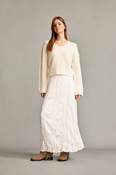 DeFacto Maxi φούστα από σατέν με ελαστική μέση Relax Fit G0387AX25SM