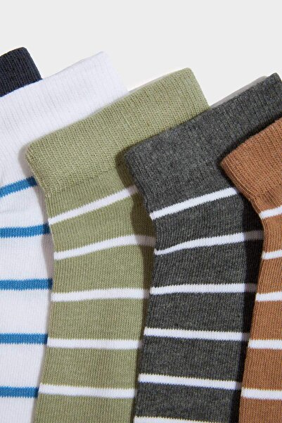 DeFacto 5-teilige Baumwollsocken für Herren F5287AXNS