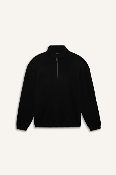 DeFacto Φούτερ με μισό φερμουάρ με ψηλό γιακά με χαλαρή εφαρμογή E8632AX25WN