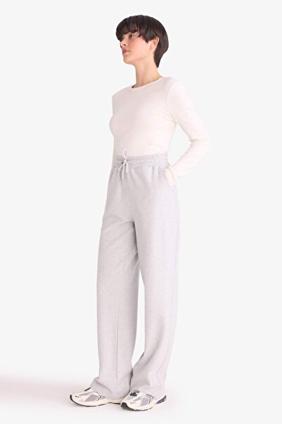 DeFacto Wide Leg Belted Lace-Up Pocketed Sweatpants E1998Ax25Wn