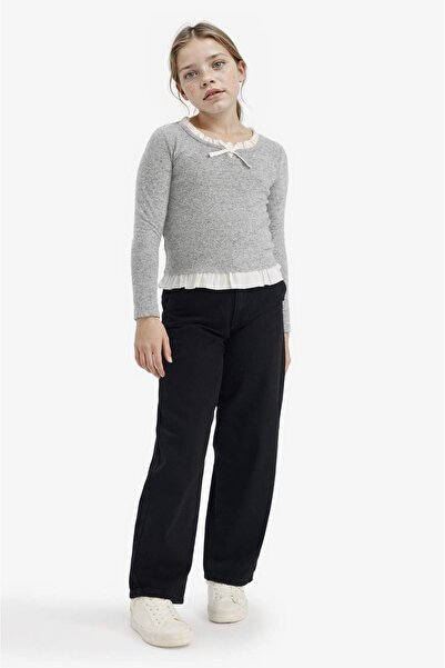 DeFacto Girl's Relax Fit Long Sleeve T-Shirt G3736A825Wn