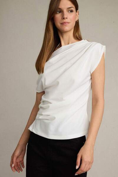DeFacto Fitted Basic Plain One Shoulder Blouse F8993Ax25Sm
