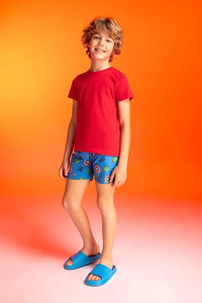 DeFacto Boy's Crew Neck Basic Short Sleeve T-Shirt K1687A623Sm