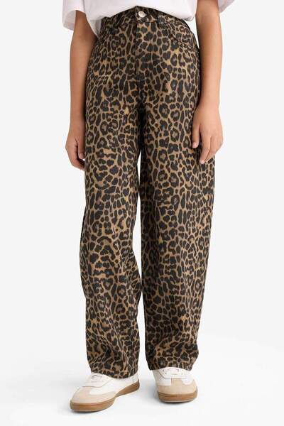 DeFacto Παντελόνι για κορίτσια με λεοπάρ σχέδιο G1623A825AU