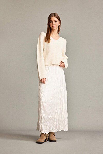 DeFacto Maxi φούστα από σατέν με ελαστική μέση Relax Fit G0387AX25SM